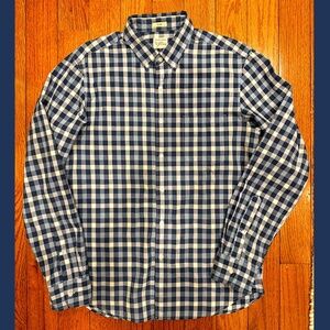 J CREW - MEN'S BLUE/WHITE BUTTON DOWN - SIZE M